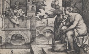 ダビデとバテシバ。 作： Georg Pencz