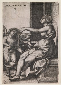 1541年頃、"The Liberal Arts "シリーズより "Dialectica"（エングレーヴィング） 作： ジョージ・ペンツ