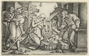 羊飼いの降誕と礼拝 キリストの生涯（シリーズタイトル） 作： Georg Pencz