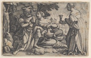 ロトと娘たち。 作： Georg Pencz