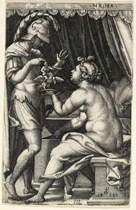 メデアとジェイソン、ギリシャのヒロインより 作： Georg Pencz