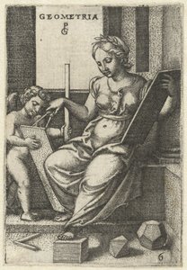 ジオメトリ ジオメトリ (オブジェクトのタイトル) 七つのリベラルアーツ（シリーズタイトル） 作： Georg Pencz