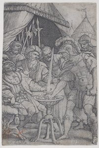 ムキウス・スカエヴォラとポルセナ、『ローマの英雄』より、1535., 1535. 作： Georg Pencz