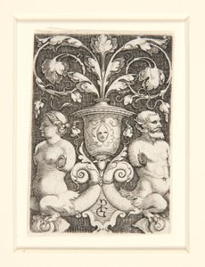 二人の人物が飾られた花瓶 作： Georg Pencz