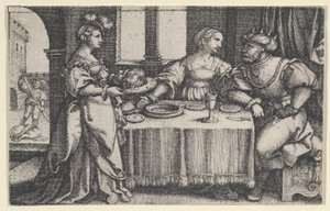 洗礼者ヨハネの首を持つサロメ。 作： Georg Pencz