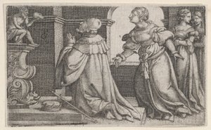 ソロモン崇拝の偶像。 作： Georg Pencz