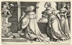 偶像モロクを崇拝するソロモン 作： Georg Pencz