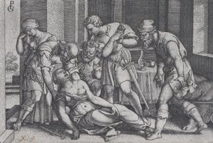 ローマ史の情景よりルクレティアの自殺。