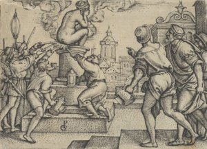 The Story of the Magician Virgil より、罰せられた娼婦。 作： Georg Pencz