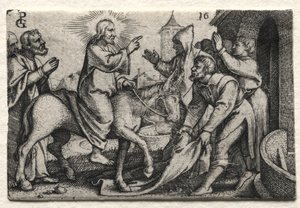 イエス・キリストの生涯：エルサレムに入るキリスト 作： Georg Pencz