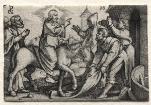 イエス・キリストの生涯：エルサレムに入るキリスト、c。 1534-35。 作： Georg Pencz