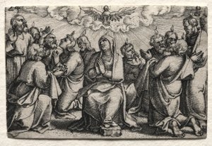 イエス・キリストの生涯：聖霊の降臨c。 1534-35。 作： Georg Pencz