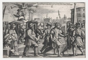 『ペトラークの勝利』より、純潔の名声の勝利。 作： Georg Pencz