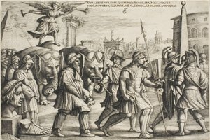 名声の勝利、ペトラルカの勝利のプレート 3 作： Georg Pencz