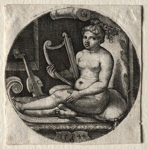 ハープ奏者 作： Georg Pencz