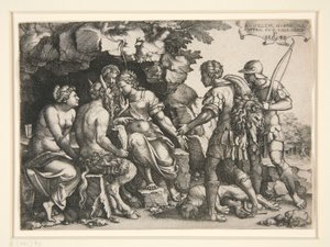 テティスとカイロン 作： Georg Pencz