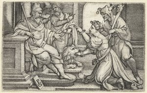女性は宣誓の下で彼女の無実を宣言します 真実の口 ボッカ デッラ ベリタ 作： Georg Pencz