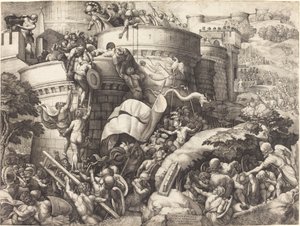 カルタヘナの奪取 作： Georg Pencz after Giulio Romano