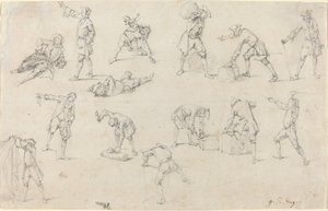 キャンプの兵士の研究 作： Georg Philipp Rugendas