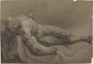 リクライニング男性ヌード 作： Georg Raphael Donner