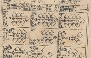 トランプのシート、1575-1600。 作： Georg Schachomair