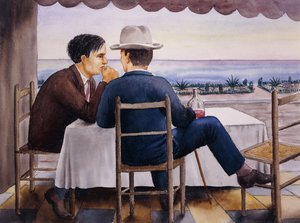 テラスで 作： Georg Schrimpf