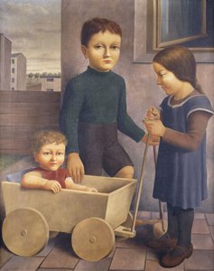 3人の子供; 3人の子供、1926年 作： Georg Schrimpf