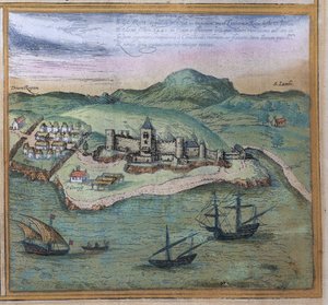 世界からのエルミナ、1572年頃 作： Georg Braun und Franz Hogenberg