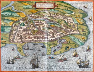 エジプト、アレクサンドリア 作： Georg and Hogenberg Franz (1535 90) Braun