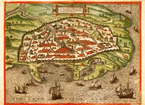 エジプト、アレクサンドリア 作： Georg and Hogenberg Franz (1535 90) Braun