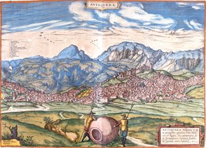 スペイン、アンテケラ 作： Georg and Hogenberg Franz (1535 90) Braun