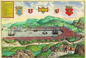 ノルウェー、ベルゲン 作： Georg and Hogenberg Franz (1535 90) Braun