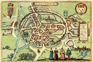 イギリス、カンタベリー 作： Georg and Hogenberg Franz (1535 90) Braun