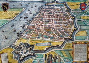 アントワープ市 作： Georg Braun and Hogenberg Franz