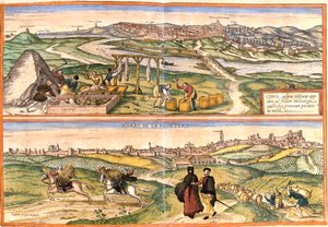 スペイン、ヘレス・デ・ラ・フロンテーラ、コニル・デ・ラ・フロンテーラ 作： Georg and Hogenberg Franz (1535 90) Braun
