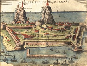 ギリシャ、コルフ島 作： Georg and Hogenberg Franz (1535 90) Braun