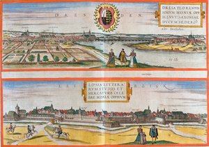 ドイツ、ドレスデン、ライプツィヒ 作： Georg and Hogenberg Franz (1535 90) Braun