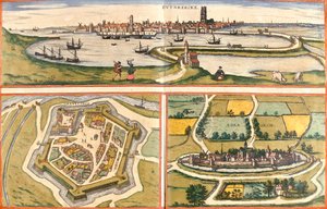 フランス、ダンケルク、グラヴリーヌ、ブールブール 作： Georg and Hogenberg Franz (1535 90) Braun