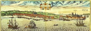 デンマーク、エルシノア 作： Georg and Hogenberg Franz (1535 90) Braun