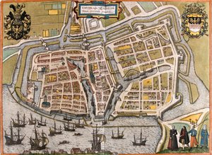 ドイツ、エムデン 作： Georg and Hogenberg Franz (1535 90) Braun