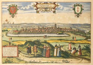 ゲオルグ・ブラウンの「Civitates Orbis Terrarum」よりグダンスク 作： Georg Braun and Hogenberg Franz