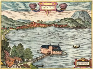オーストリア、グムンデン 作： Georg and Hogenberg Franz (1535 90) Braun