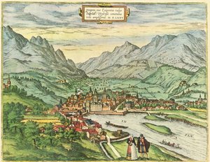 オーストリア、チロル州、インスブルック 作： Georg and Hogenberg Franz (1535 90) Braun