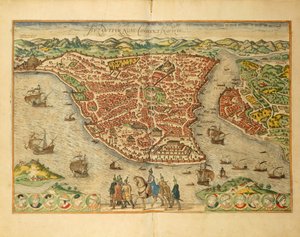 ゲオルグ・ブラウンの「Civitates Orbis Terrarum」から見たイスタンブール 作： Georg Braun and Hogenberg Franz