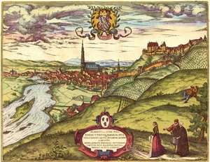 ドイツ、ランツフート 作： Georg and Hogenberg Franz (1535 90) Braun