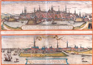 ドイツ、ハンブルク、リューベック 作： Georg and Hogenberg Franz (1535 90) Braun