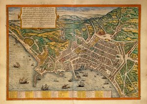 ゲオルグ・ブラウンの「Civitates Orbis Terrarum」の地図