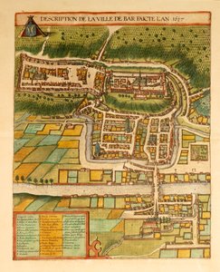 Georg BraunのCivitates Orbis TerrarumよりBar-Le-Ducの地図。 作： Georg Braun and Hogenberg Franz