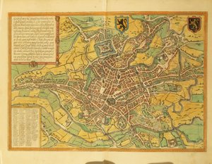 ゲオルグ・ブラウンの「Civitates Orbis Terrarum」よりゲント、ガンドの地図