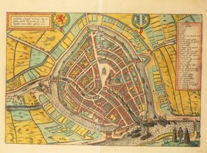 ゲオルグ・ブラウンの「Civitates Orbis Terrarum」によるゴーダの地図